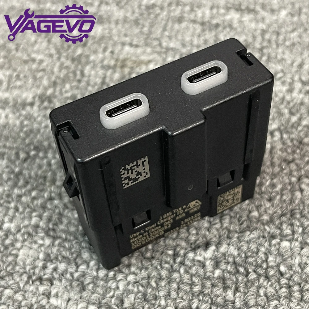 Dual USB Type-C External Interface For VW Caddy Atlas Touran 5T ID4 For Skoda Kodiaq 3G5 035 718 A 3G5035718A
