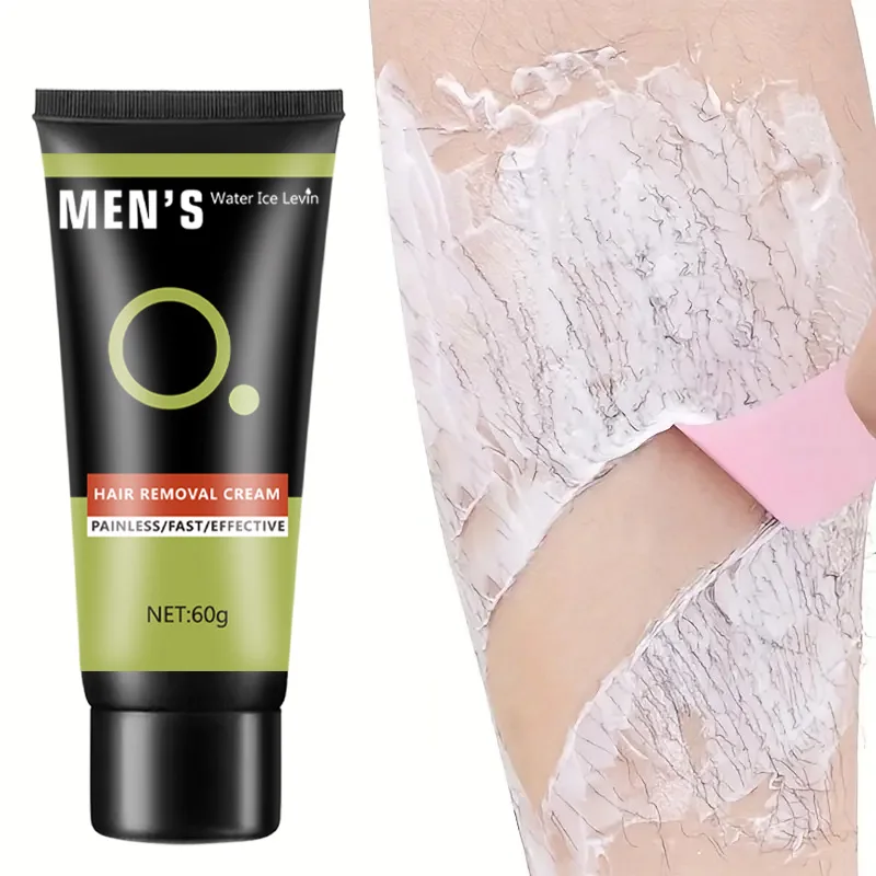 60 g hocheffiziente Haarentfernungscreme für Herren, sanft und schmerzlos, sofortige Berührung, feuchtigkeitsspendend und nicht reizend, schnelle Haarentfernung, langanhaltende Wirkung, glatte Haut