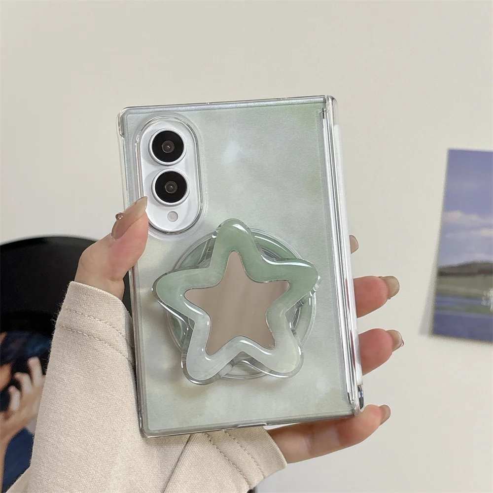 Modne, kolorowe etui magnetyczne z motywem gwiazd i kreskówek na telefon Samsung Galaxy Z Fold 8 Ultra zfold 8 7 6 5 z funkcją Magsafe, podstawką i łańcuszkiem. — zdjęcie produktu 4