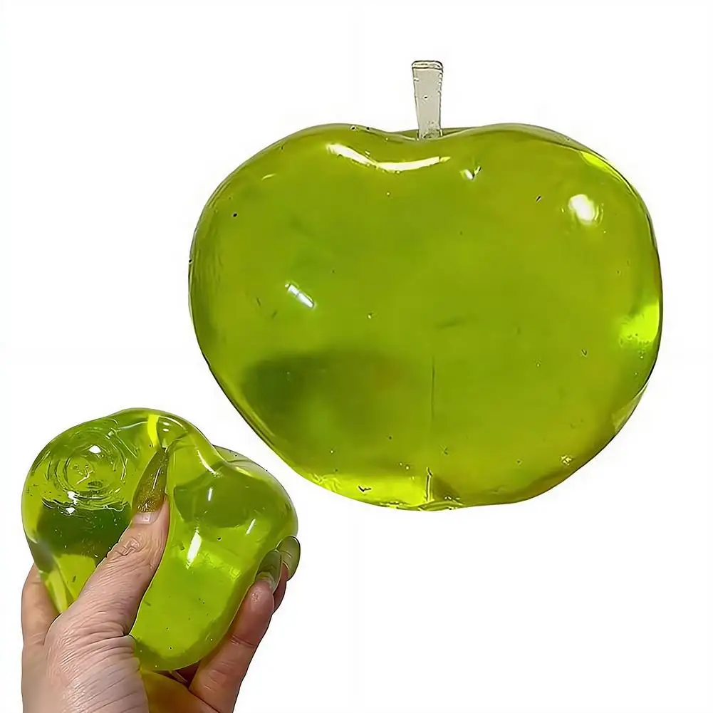 Simulation Green Apple Fidget Toy Soft Squeezable Fruit Toy For Stress Relief And Relaxation Creative Stress Ball Birthday Gifts