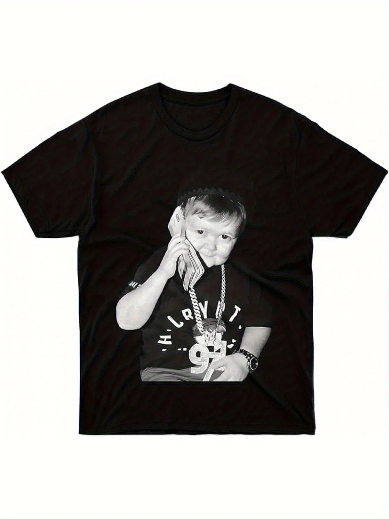 

Новинка 2026, впитывающая пот и дышащая подарочная футболка из чистого хлопка для мужчин и женщин с принтом головы персонажа