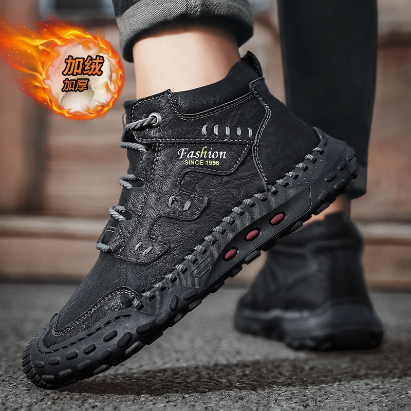 men boots 2024 New Winter Slippers Warm Men Shoes Waterproof Non-Slip Plush Sneakers Male tenis shoes Boots Men Sneakers Winter