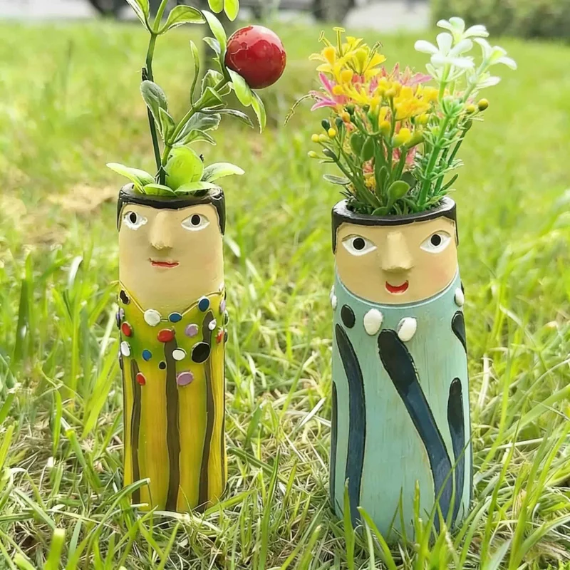 

Handmade Resin Vase Bohemian Style Creative Home Decor Ornament Flower Arrangement Pot Plant Container Accessories