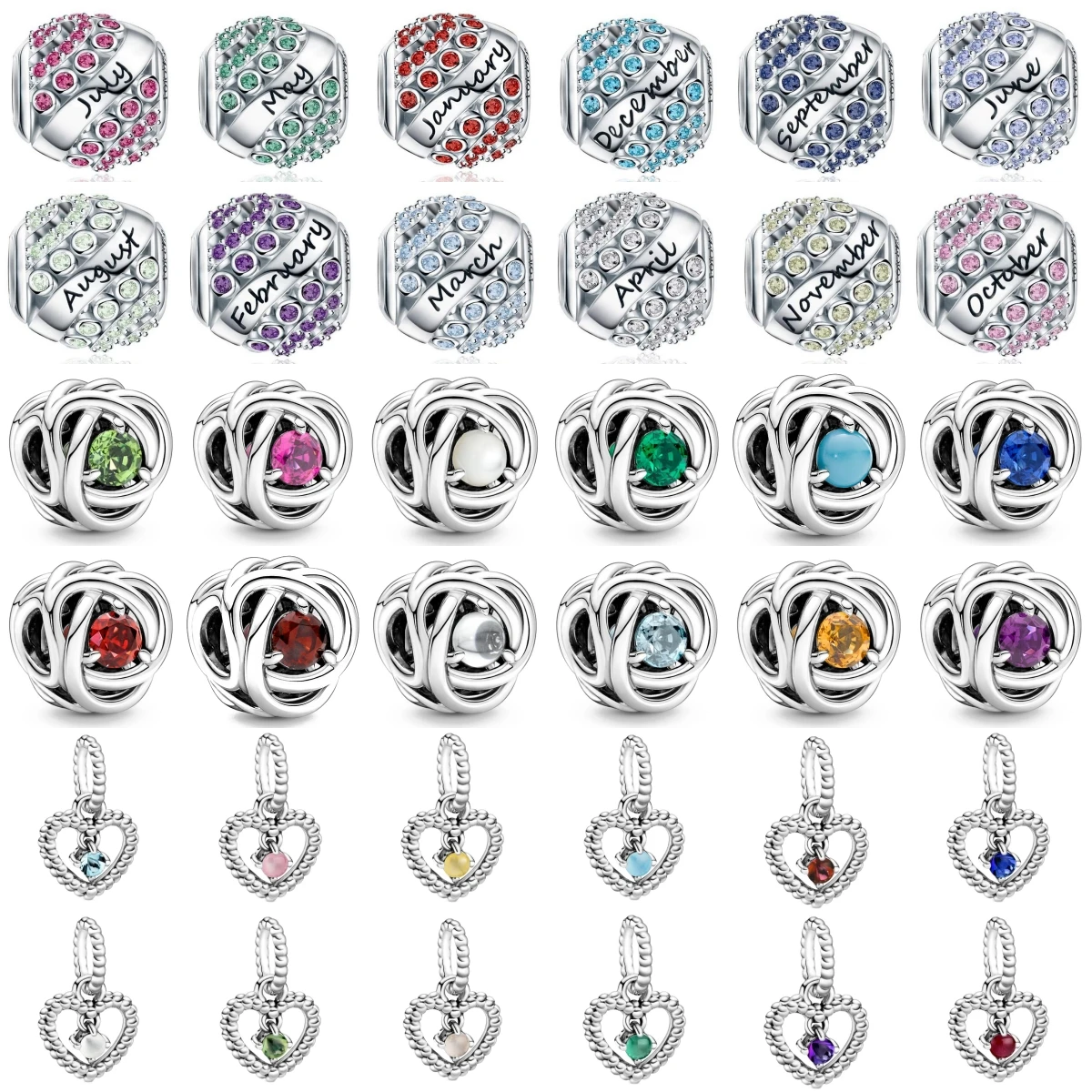 

Новая мода стерлингового серебра 925 пробы двенадцать месяцев подвески октябрь может бусины кулон подходит оригинальный модный браслет ювелирные изделия подарок