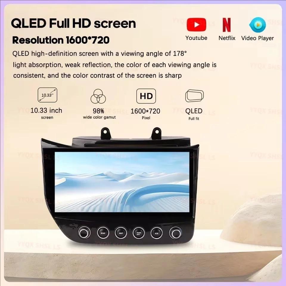 HD Screen Android 15 For Maserati GT GC GranTurismo 2007~2017 GPS Navigation Car Radio+Air conditioning panel Stereo Head Unit