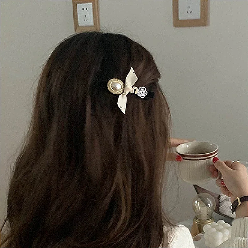 Korean Premium Sense Fashion New Small Bows Flower BB Hair Clips Hairpin Women\'s Headwear Accessoire Pince Cheveux