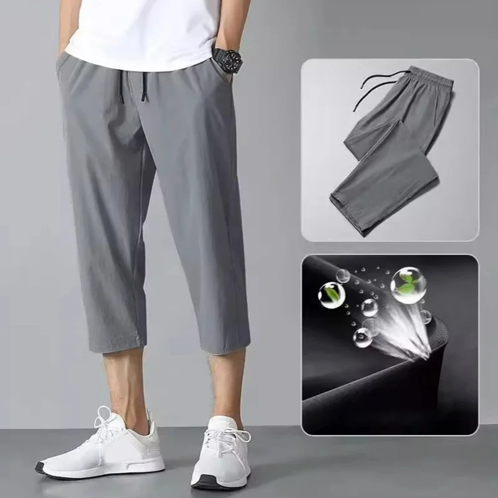 Daily Wear Holiday Capris Pants Capris Pants Breathable Cooling Loose Casual Daily Holiday Regular Slight Stretch Solid Color
