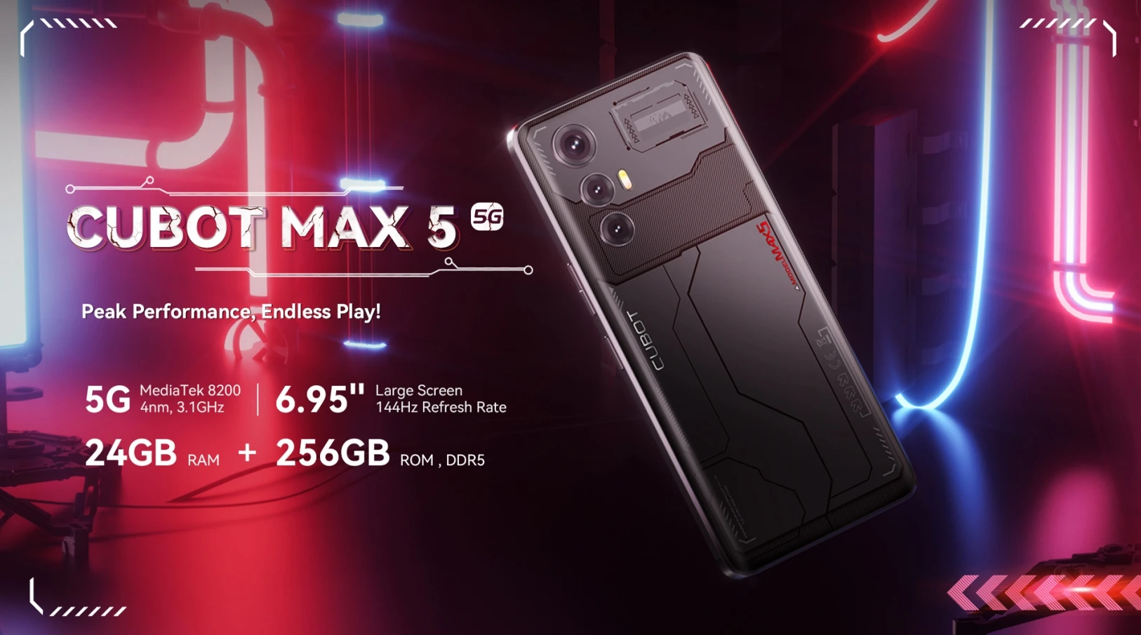 

Cubot Max 5 смартфон с 5,5-дюймовым дисплеем, ОЗУ 12 Гб, ПЗУ 8200 ГБ, 120 ГГц