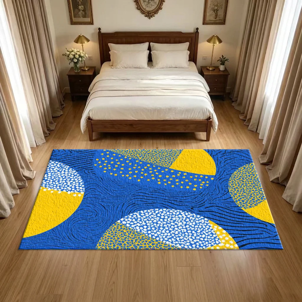 Abstract Geometric Dotted Circ - Printed Rug Abstract 评论和价格