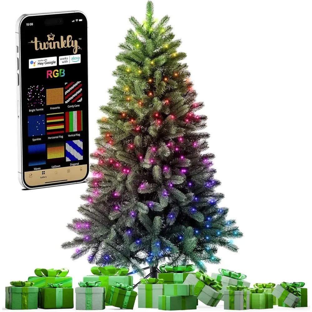 Pre-Lit Christmas Tree, - 5 Foot Artificial Regal Tree LED Lights - Perfect Prelit Christmas Tree for Your Holiday Home Décor