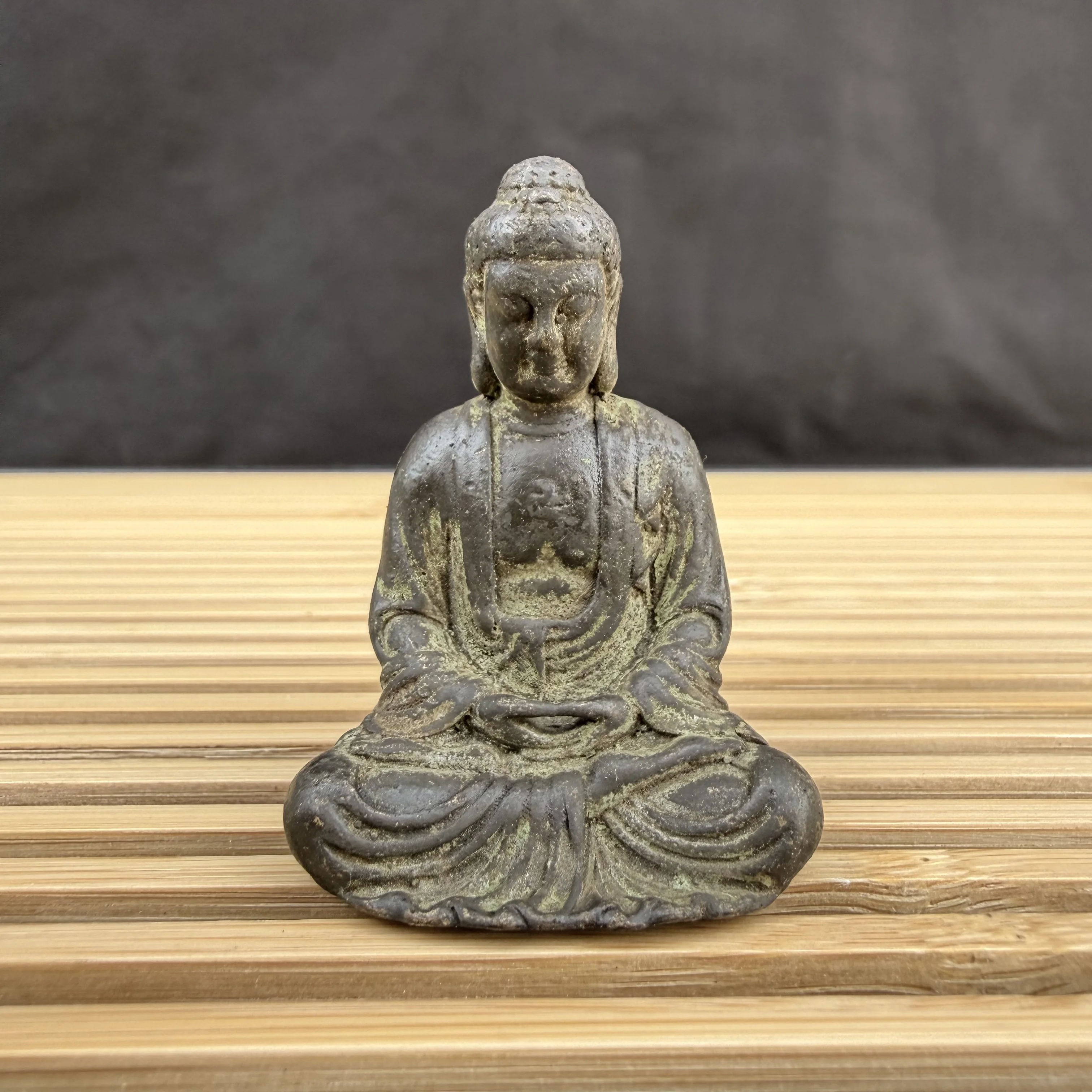 Classical Huanglima copper antique micro-engraving mini Buddha statue decorative item