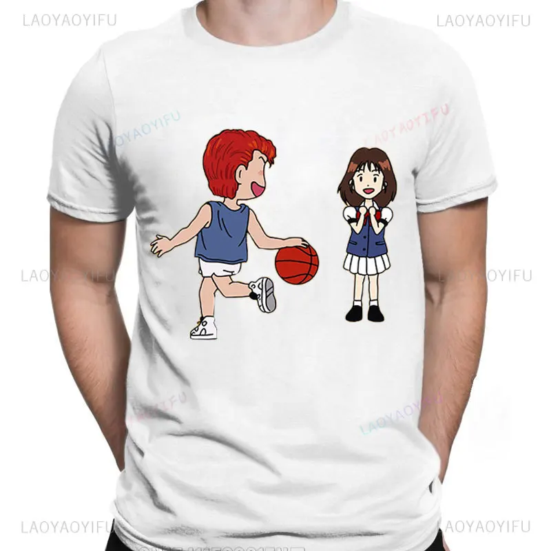 2024 Slam Dunk Master Printed T-shirt Hip Hop Style Selling Japanese Anime Shirt Cotton Short Sleeve Cartoon Fashion Casual Top