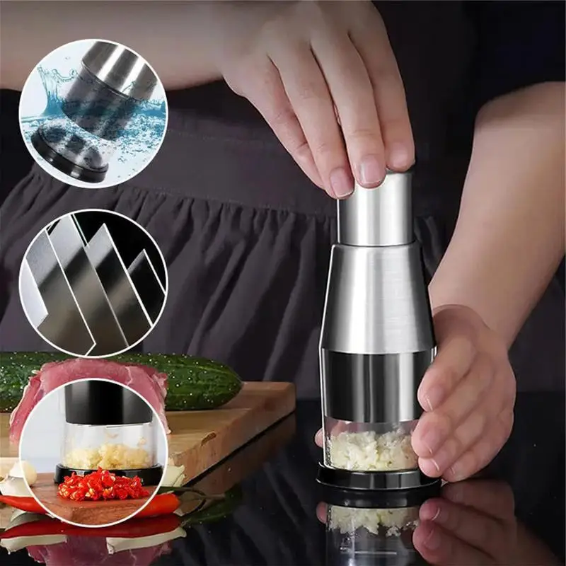 Manual Mini Vegetable Chopper Garlic Crusher Onion Grinder Hand Pressure Tomato Cutter Durable Kitchen Chopping Accessories