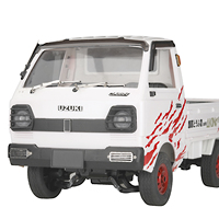 for WPL D12 Accessories Upgrade Truck Metal Front Label Truck Car Modified Parts Silver and Black rc carros