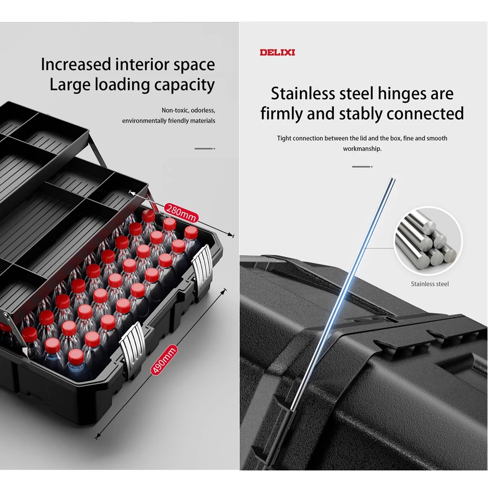 Tool Box Industrial Grade Household Set Multifunctional Hardware Art Box Electrician Multi-Layer Folding Organizer