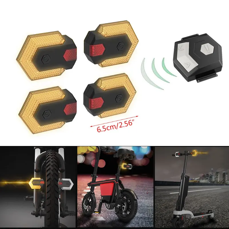 1 Set Turn Signals for bicycle Front Rear Light Smart Wireless Remote Control Bike Light Cycling Safety Warning LED Accessories