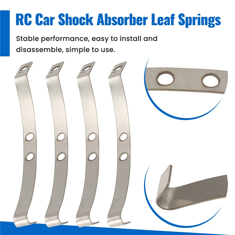 -AA04 4Pcs Steel Shock Absorber Leaf Springs Suspension For WPL D12 B14 B24 B16 B36 RC Truck Car Upgrades Parts Accessories