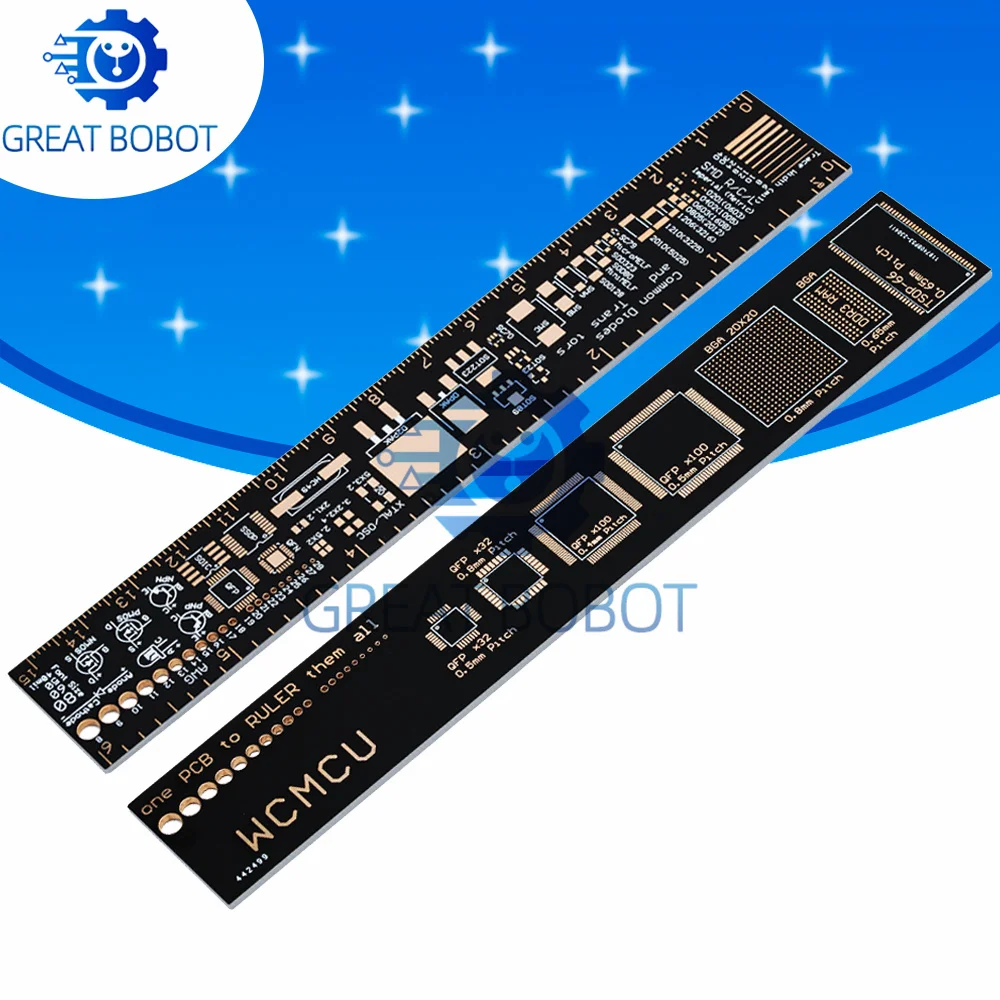 BS Brand PCB Reference Ruler V2-6, Electronic Engineer Measuring Tool for Makers & for Arduino Fans