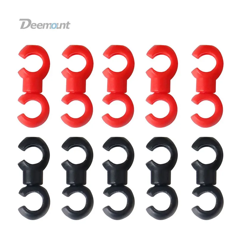 Deemount S-Shaped Clips for Bicycle Brake Shift Line Hose Guide Bike Cross Cable Tidy Ties Buckle Holder C Hooks Multi Color