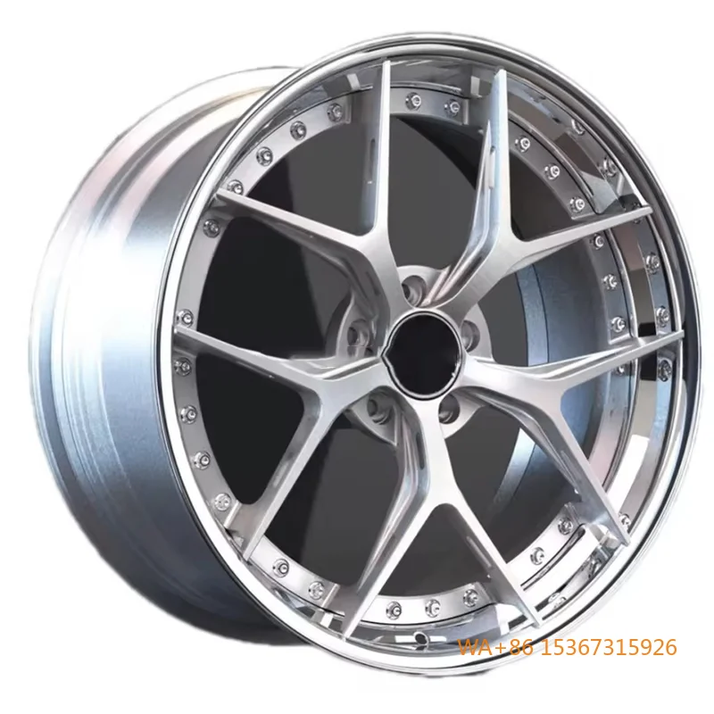 

2-Piece Forged Wheels Custom Alloy Rims Lightweight Performance Offroad Street Use CNC Machined Billet Design Black Silver