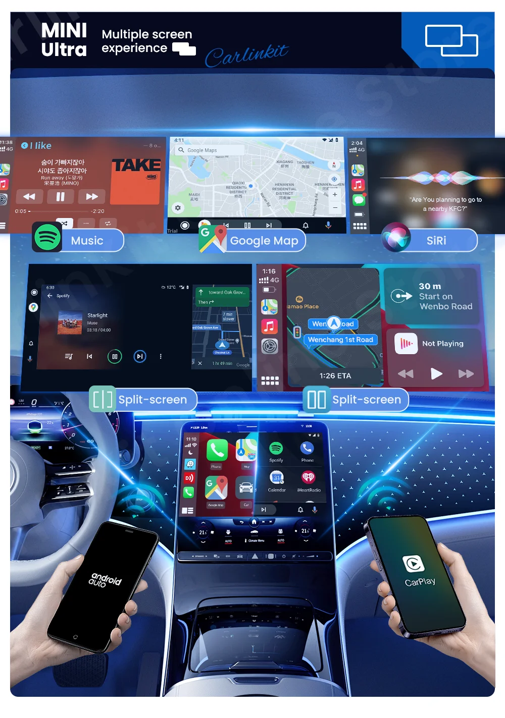 Adattatore Wireless CarPlay 2025 – WiFi 5.8 GHz, Bluetooth 5.3, Plug And Play Per Auto Dopo Il 2016, Compatibile IPhone (iOS 10+) - 4