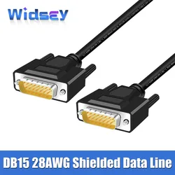 DB15 Industrial Grade Shield Cable Pure Copper Male To Female 15Pin Parallel Serial Extension Cable 2 Rows Pinout 28AWG 300V