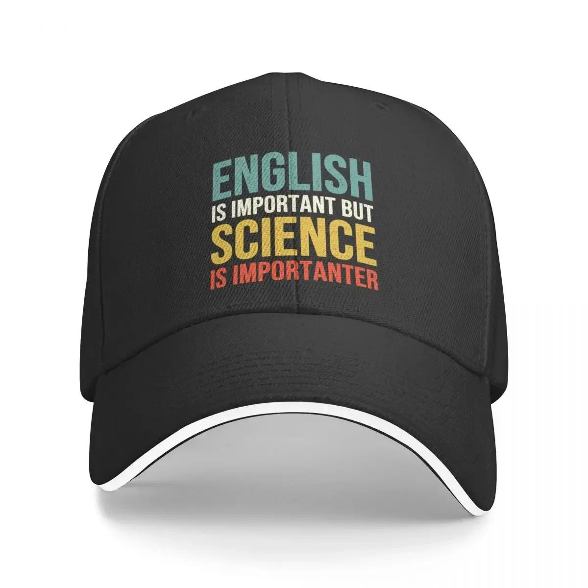 English is important but Science is importanter Baseball Cap Trucker Hat Vintage sun hat Ladies Men's