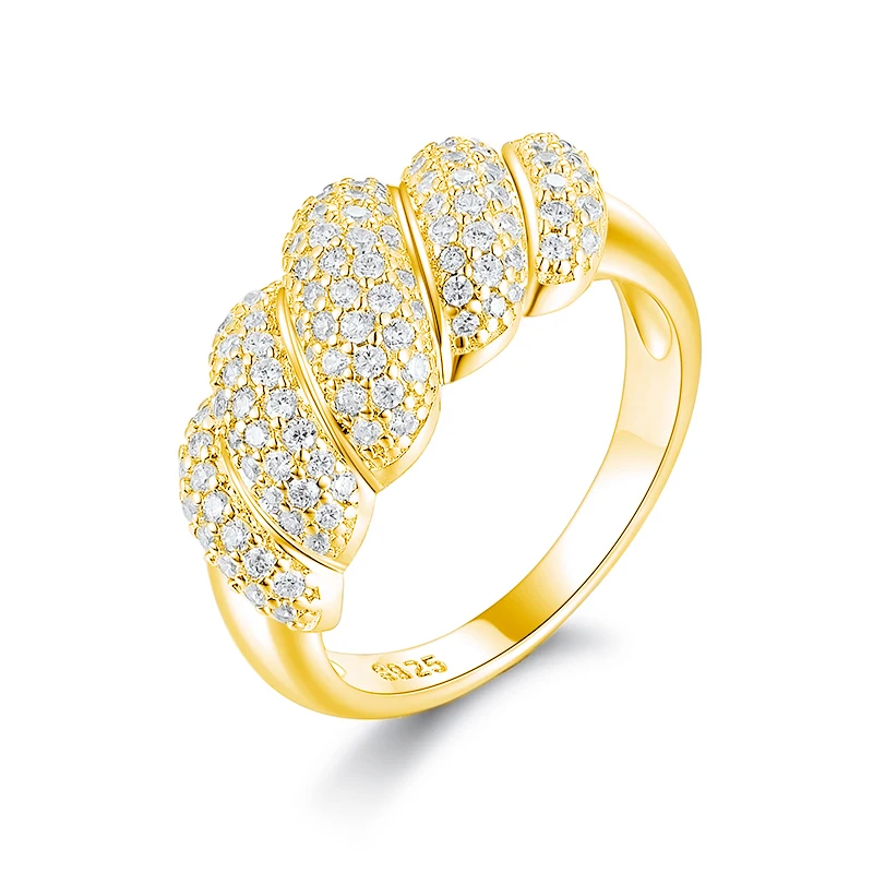 

S925 Серебряное кольцо с муассанитом и хлебом, 1 карат D VVS1, сертифицированное ювелирное изделие в стиле хип-хоп, персонализированные кольца, подарок на день Святого Валентина