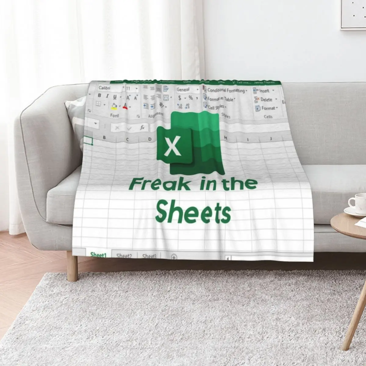 FREAK IN THE SHEETS Throw Blanket Modern Design Soft Blanket for Home Decor
