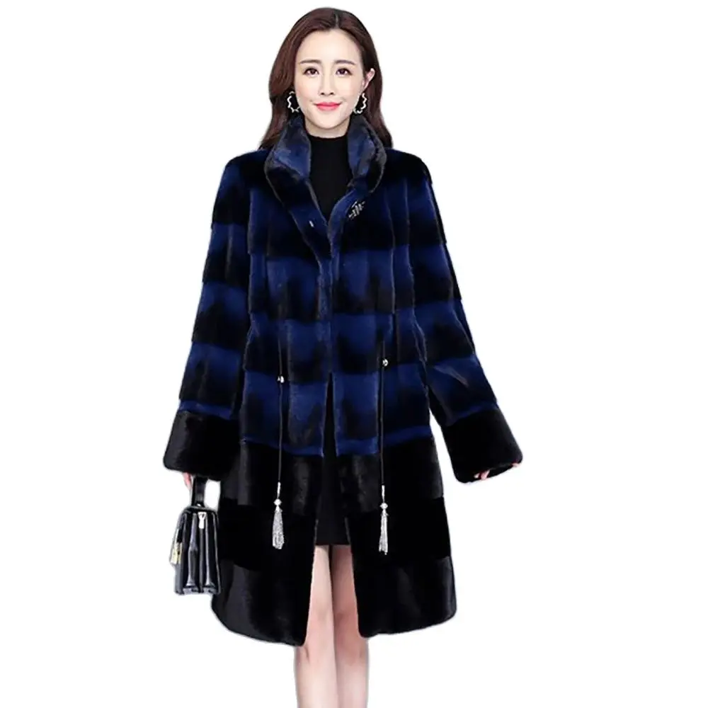 Lovepeapomelo Coat Regular Blended Faux Zipper O Neck Casual Faux Factory