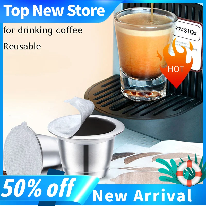 Nespresso Stainless Steel Refillable Coffee Capsule Coffee Filter Coffee Pod Reusable Cafe Machine DIY Cafe Filter Cup