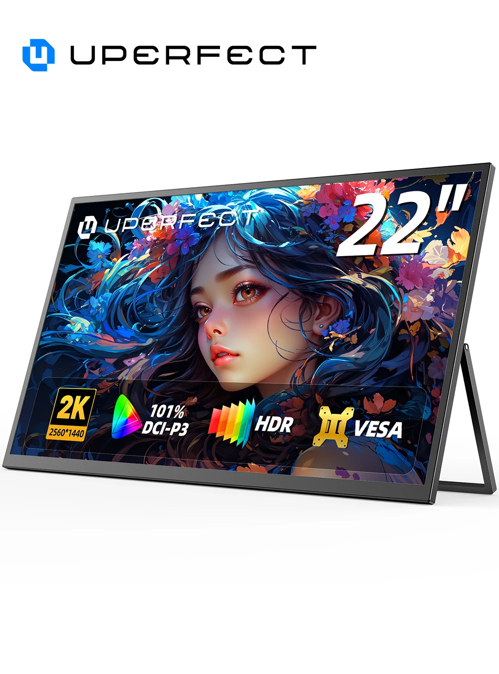 UPERFECT 22인치 2K 게임 모니터 1440P IPS HDR400 FreeSync