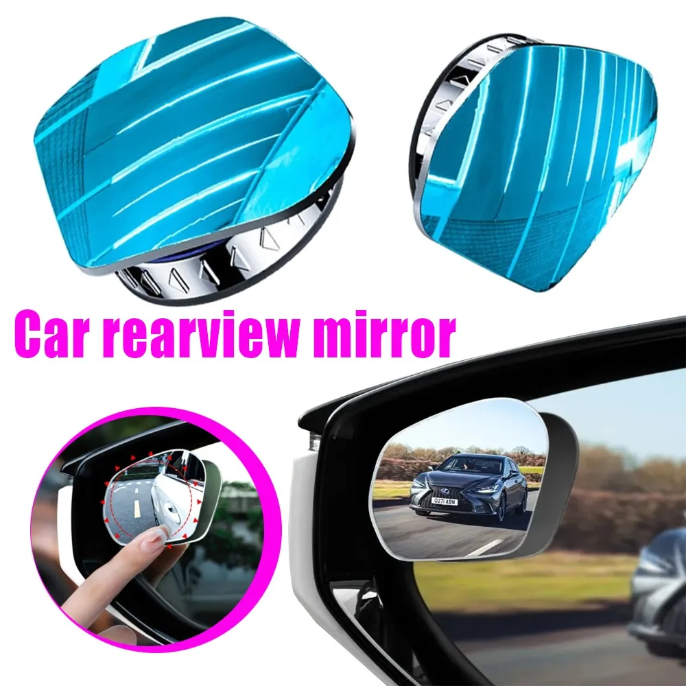 

1 Pair of Rotatable Blind Spot Mirrors Wide-Angle Suction Cup Rearview Mirrors Parking Assist Universal Car Accessories