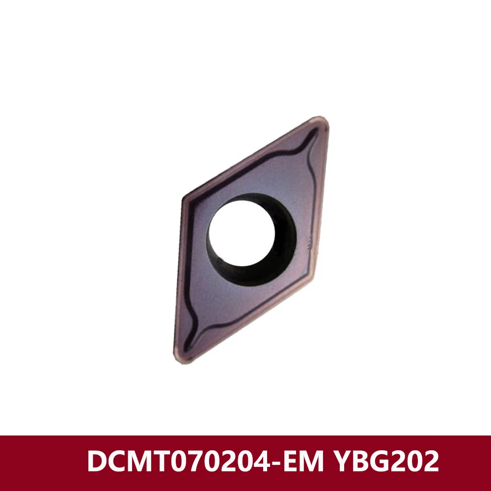 

DCMT070204-EM YBG202 Original DCMT070204 DCMT 070204 EM CNC Lathe Cutter DCMT0702 Turning Tools Carbide Inserts DCMT2(1.5)1-EM