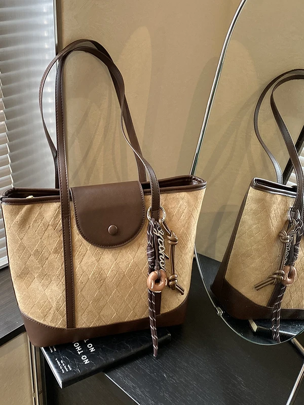 

Винтажная большая сумка-тоут для женщин, повседневная городская сумка через плечо, простая холщовая сумка из полиэстера с внутренней застежкой-молнией