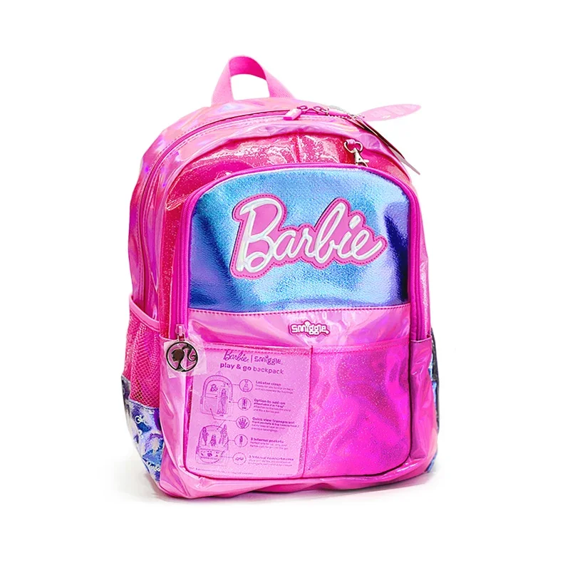 MINISO Barbie Smiggle Backpack Children Barbie Princess Wheel Schoolbag Children Knapsack 3-16 Years Old Hot-Selling Trolleys