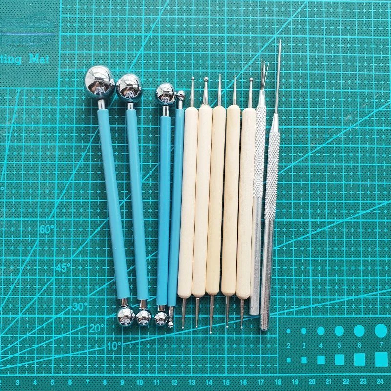 11Pcs Ball Stylus Clay Modeling Sculpting Tools Dotting Tools Pottery Supplies Tools Pottery Tools Air Dry Clay Tool Set