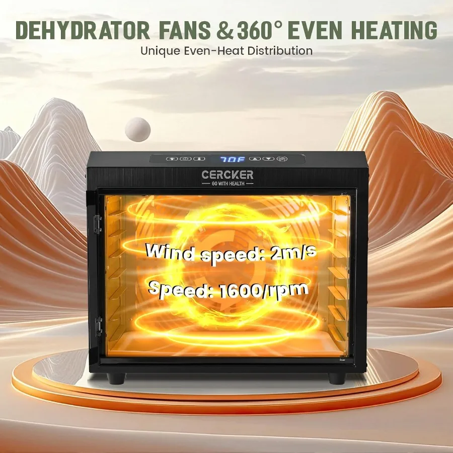 7 лотков из нержавеющей стали, небольшая дегидраторная машина для пищевых продуктов длиной 6 футов с контролем температуры 190F и таймером на 24 часа для сушки фруктов, мяса J