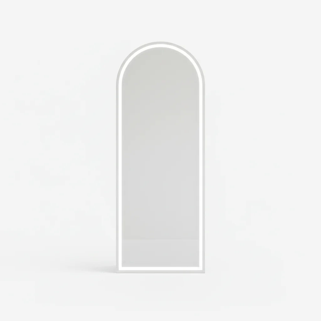 

Arched LED Full Length Mirror, Lighted Floor Mirror for Dorm or Bedroom, Stylish Daily Use Home Decor