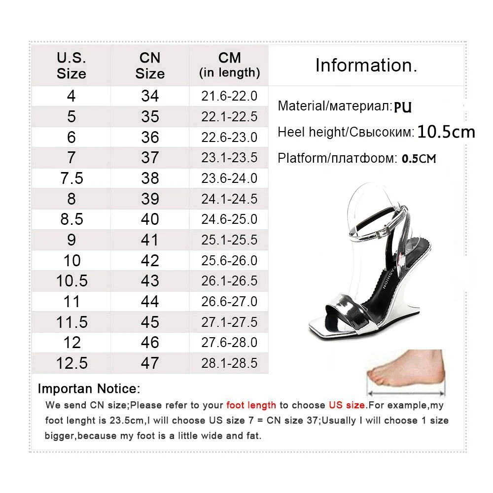 Sandals For Women Strange Shaped High heels Sandals Women Hollow Wedge Heels Buckle Strap Shoes Women sandalias mujer verano