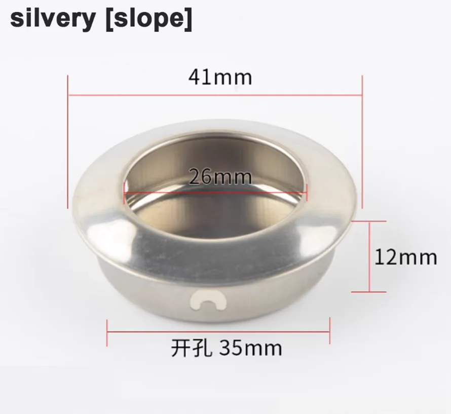 Stainles Steel Round Recessed Pull  Hidden Invisible Handle for Drawer/Cabinet/Sliding Door Fit 35mm Hole Furniture Accessories