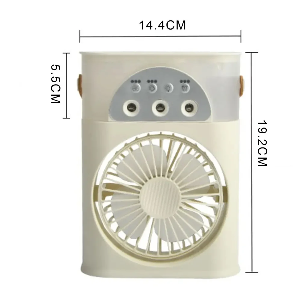 USB Interface 3-Hole Spray Humidification Refrigeration Air Conditioner Portable Desktop Mini Electric Fan