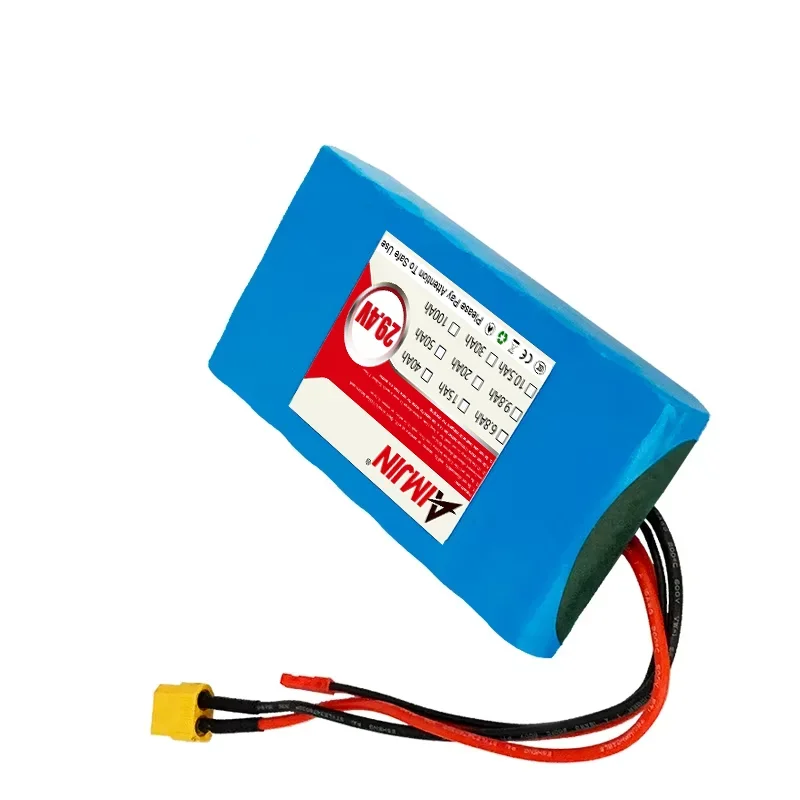 2026 New 24V/29.4V 9800mAh 7S1P lithium ion battery pack is suitable for scooter toy bicycle with built-in BMS and charger sales