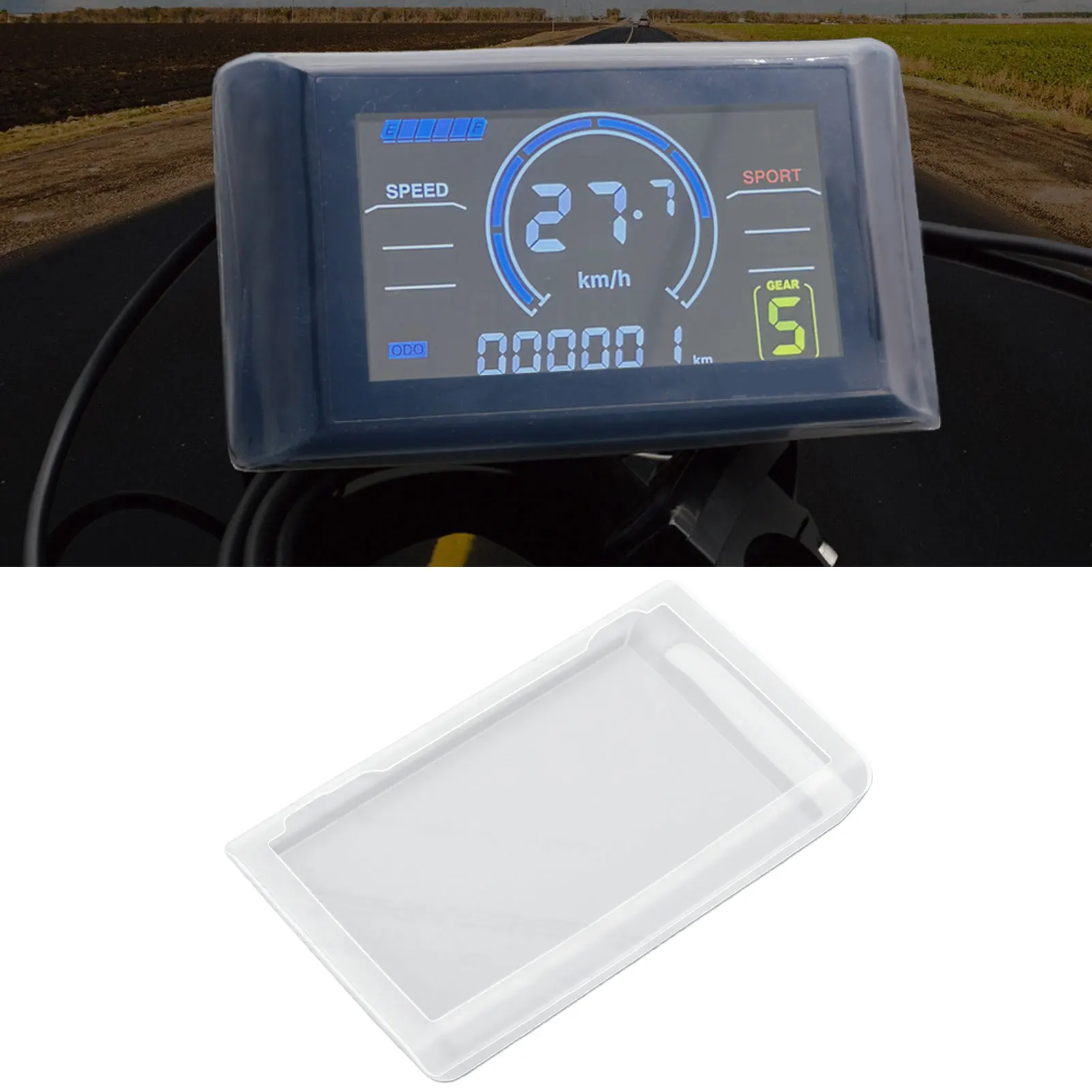 Electric Bike Screen Cover Fit for SW900 LCD Display Silicone Water Proof Clear Speedometer Protective Case