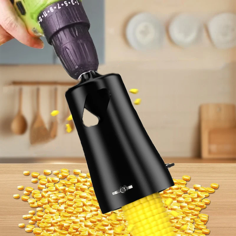 1pcs Portable Corn Thresher Equipped with Rotary Fully Automatic Corn Peeling Machine Head Small Grain Planer Separator