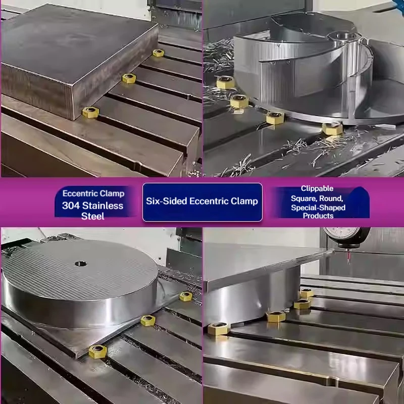 Precision CNC OK Vise Hexagonal Eccentric Fixture Clamps Stainless Steel Anchor Clamping with Nut for Workholding Thread M4-M16 - Image 5