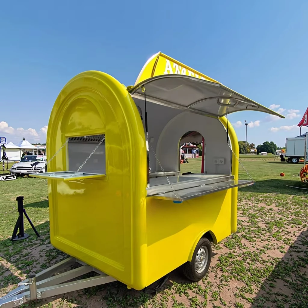 Snack Food High Street Food Kiosk Coffee Pizza Hot Dog BBQ Bar Chartered Trailer Fully Equipped Mobile Food Truck
