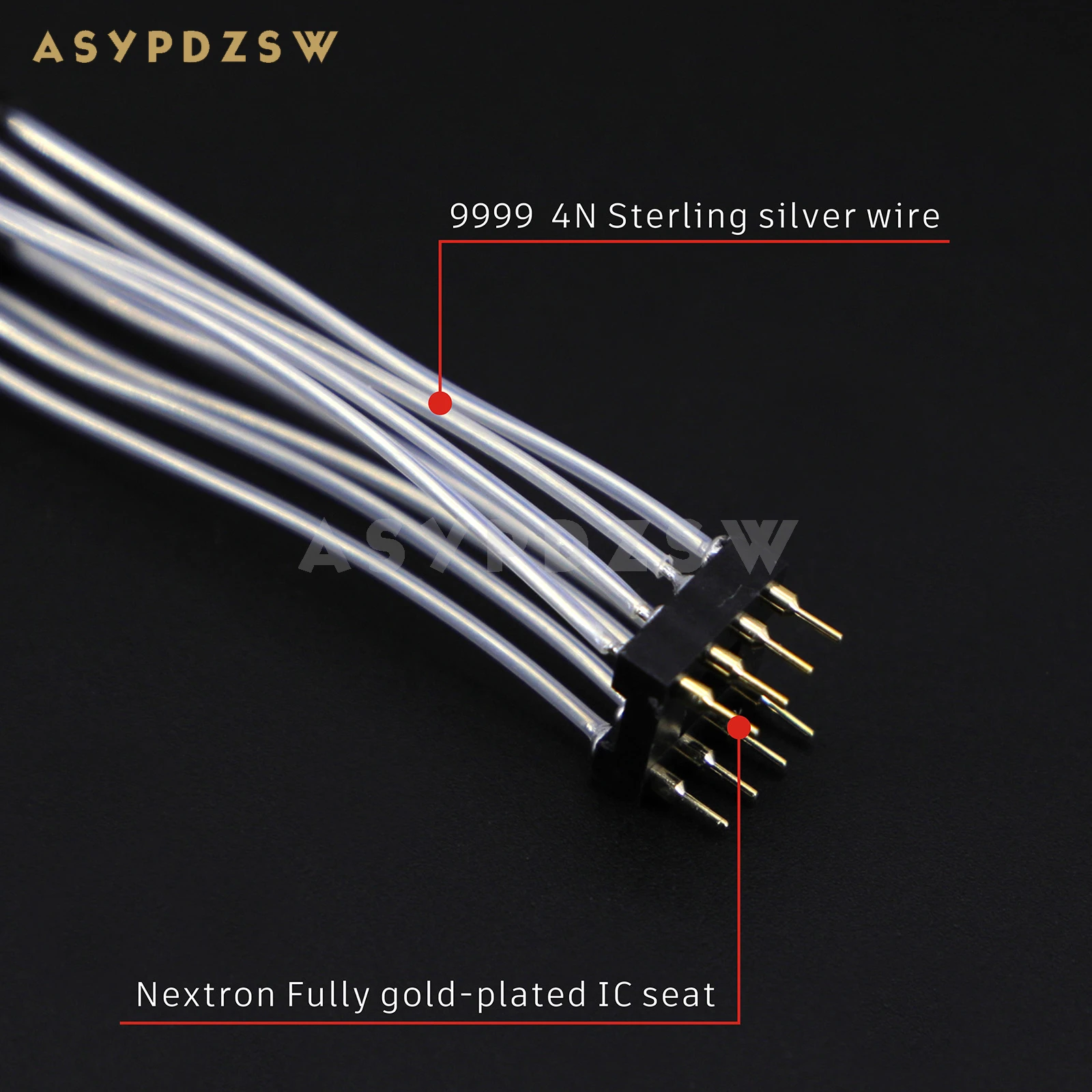 Hi-end 9999 4n prata esterlina fio dip-8 pinos em linha soquete do cabo de extensão para opamp ic discreto op amp