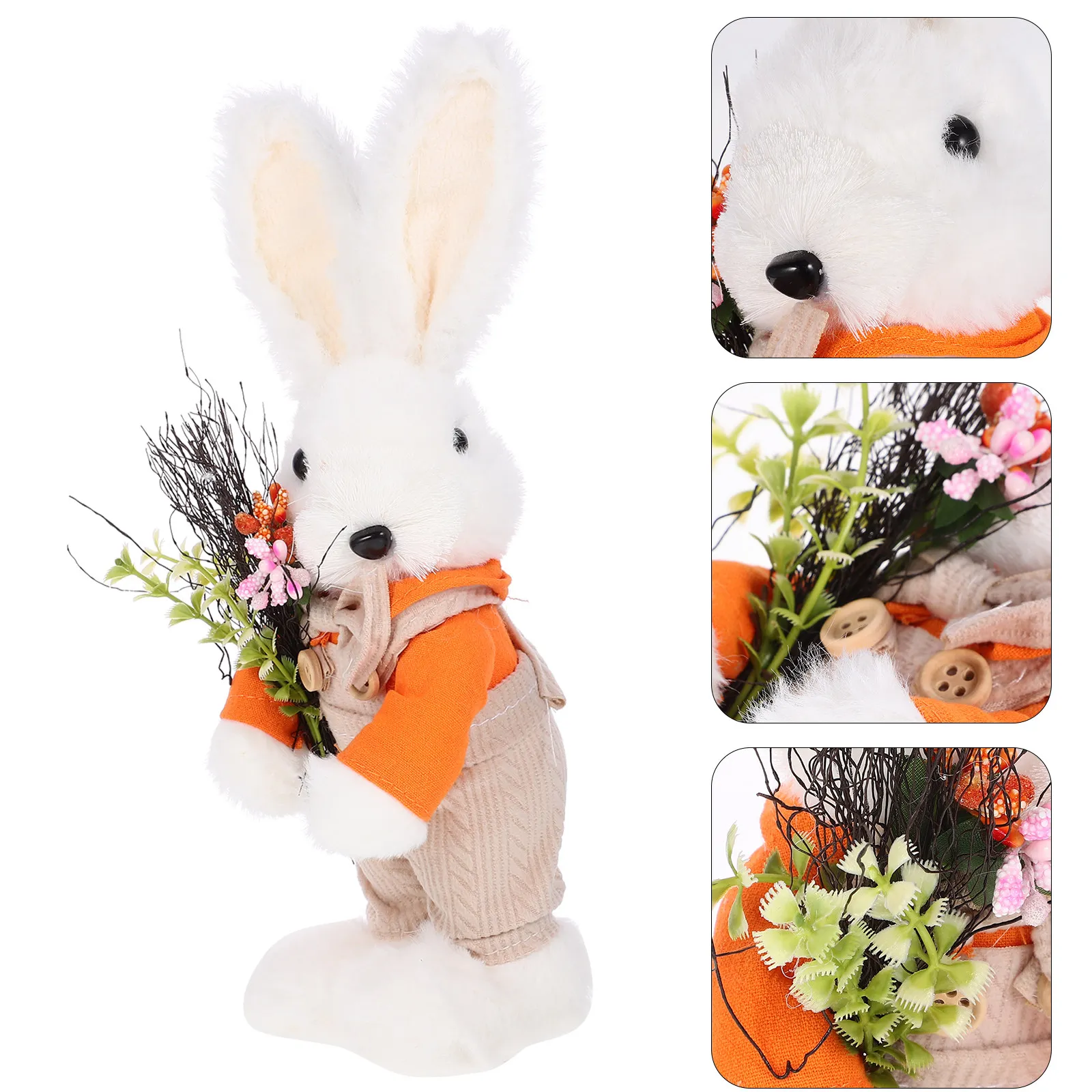 

Easter Bunny Statue Rabbit Decoration for Home Garden Desktop Mantel Shelf Farmhouse Country Modern Interior Holiday Easter