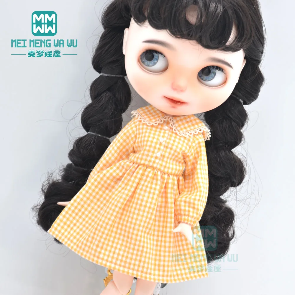 Blyth doll Clothes fashion famous slow dress, plaid skirt for Blyth Azone OB23 OB24 1/6 doll accessories